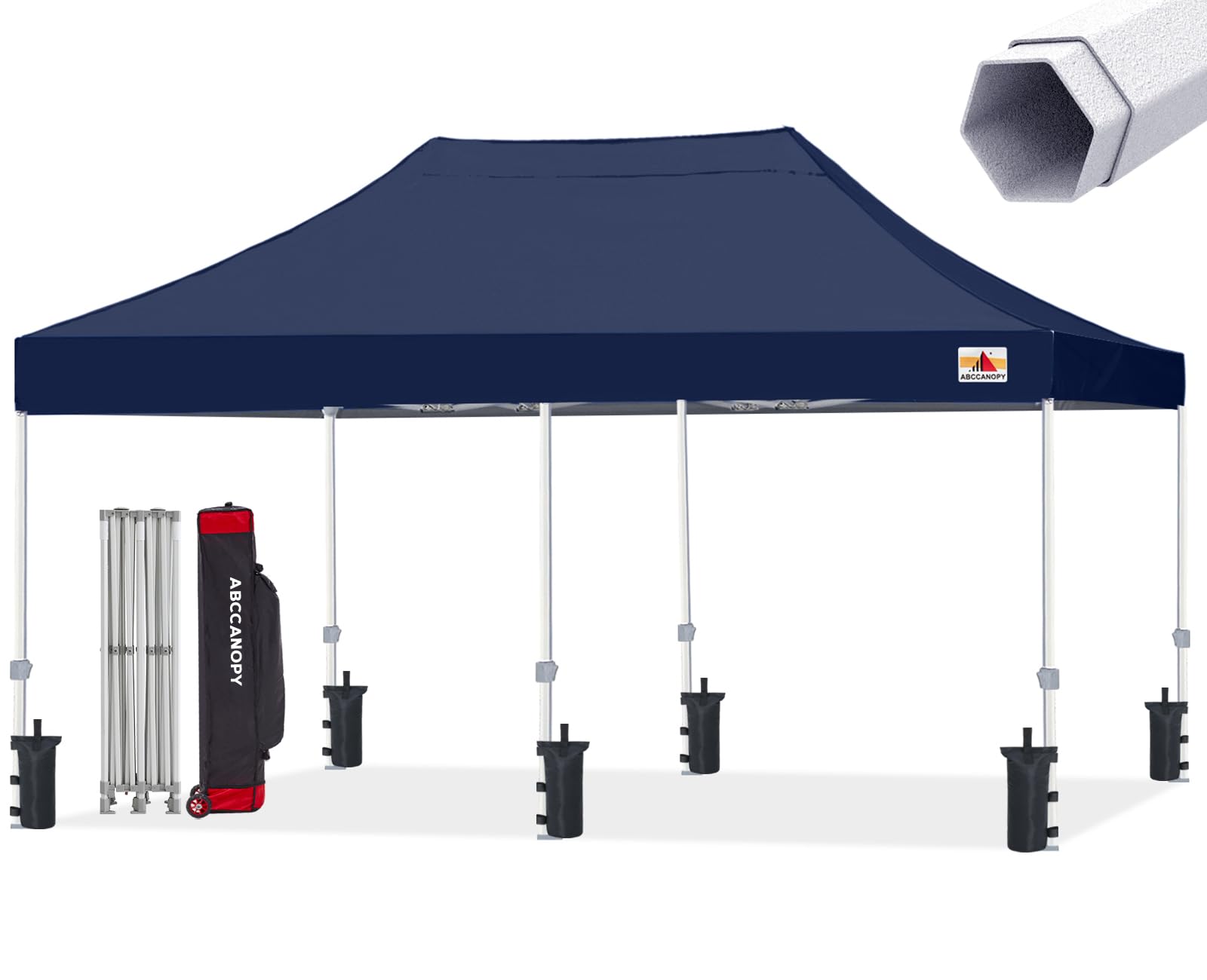 Abccanopy Commercial Pop Up Canopy Tent 10X20 Premium-Series, Navy Blue