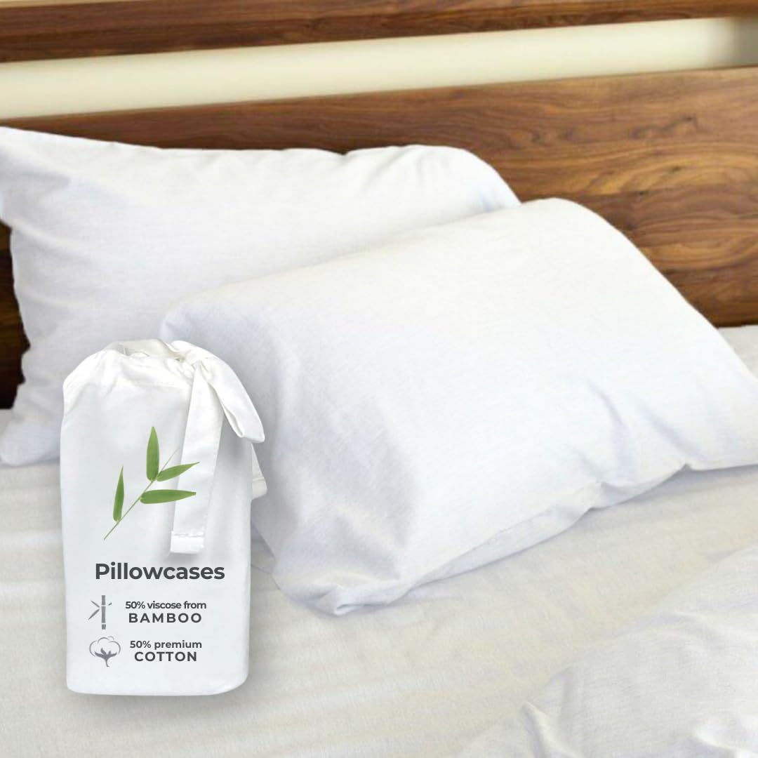 Bedvoyage Pillow Cases King Size 2 Pack - Soft, Cozy Premium Pillowcases For Sensitive Skin - Melange Bed Pillow Covers Made Of