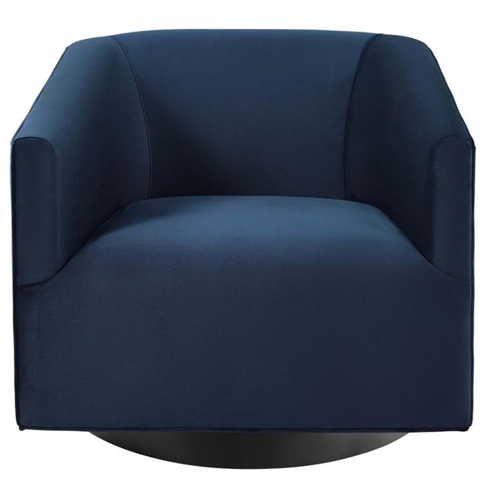 Modway Twist Performance Velvet, Swivel Chair - Set Of 2, Midnight Blue