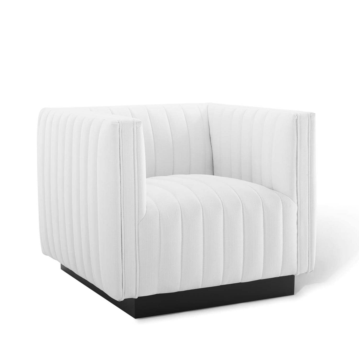 Modway Eei-5045-Whi Conjure Tufted Armchair Upholstered Fabric Set Of 2, White