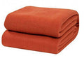 250 TC Solid/Plain Light Weight Polar Fleece Single Warm or Hot AC Blanket (Orange, Standard, 90X60 Inches)