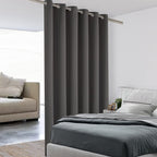 BONZER Room Divider Curtain Total Privacy Wall Grommet Thermal Insulated Wide Blackout Curtains for Bedroom Living Room, 108L x 