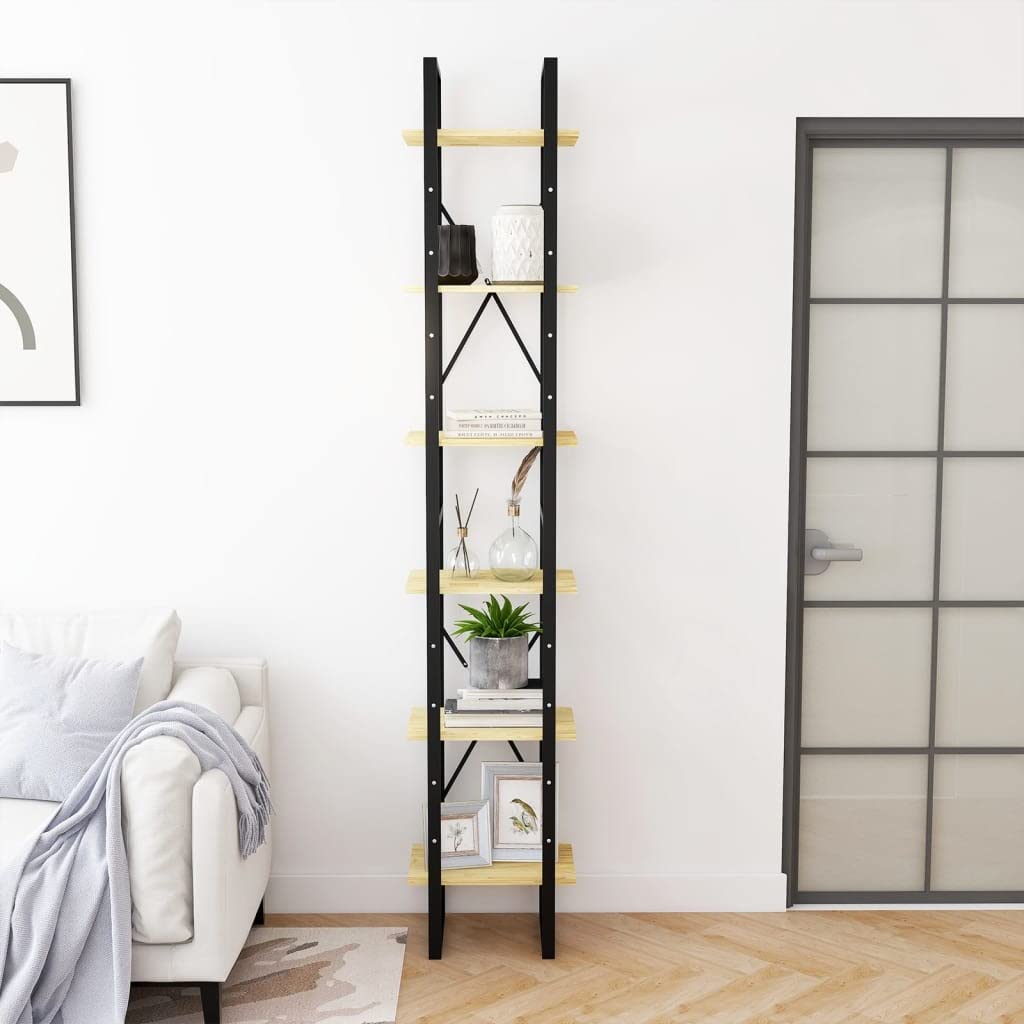 vidaXL High Cabinet 15.7&quot;x11.8&quot;x82.7&quot; Solid Pine Wood