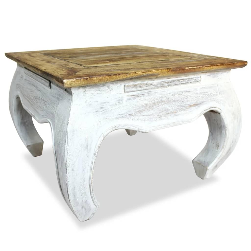 vidaXL Industrial Style Solid Reclaimed Wood Side Table - Thumbnail 4