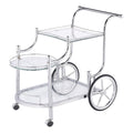 Coaster Home Furnishings Sarandon 3-Tier Serving Cart Chrome and Clear
