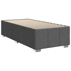 vidaXL upholstered Twin XL Bed Frame - Dark Gray Fabric, Modern Mattress Base for Bedroom