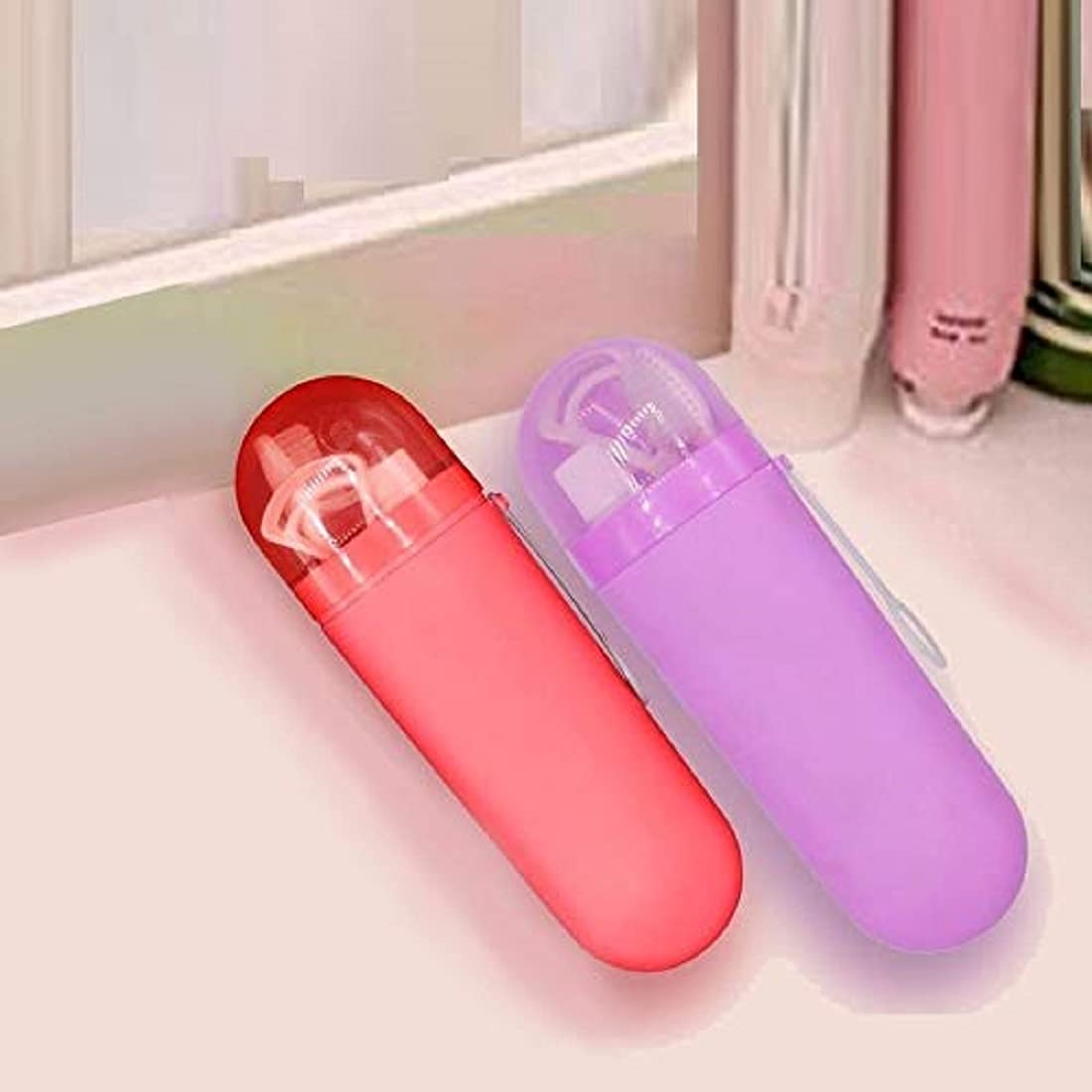 tgopit Portable Travel Toothbrush Box,Case Hiking Camping Protect Storage Box Travel Tooth Toothbrush Cover Toothpaste Organizer
