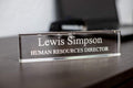 Signsbylita Personalized Acrylic Desk Name Plate 2' X 10' - Office Desk Accessories D  Cor