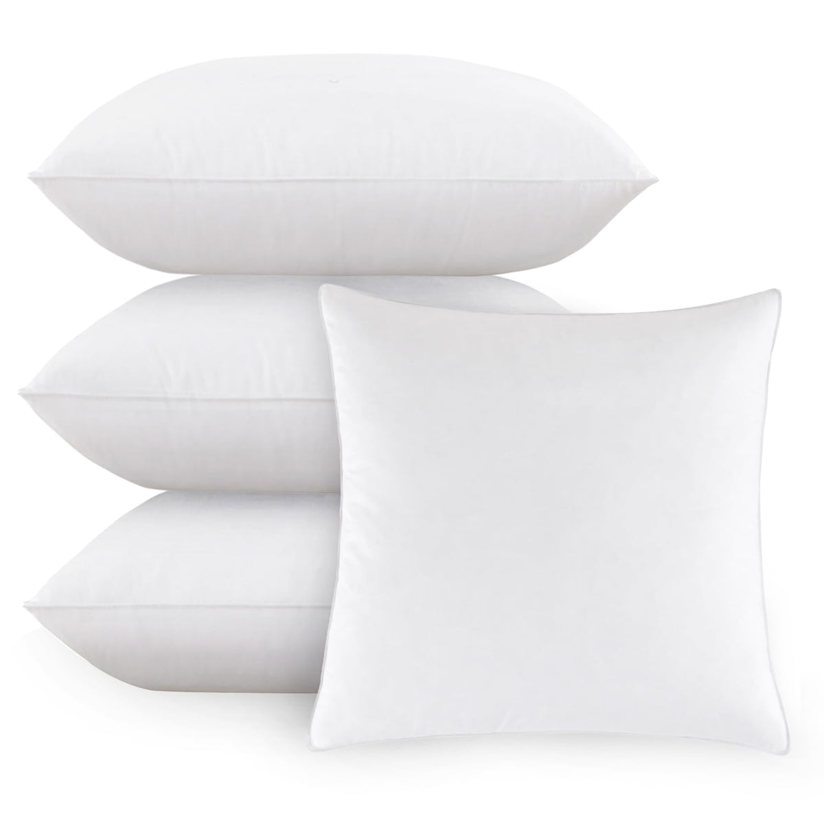 Ant-Home 16'X16' Pillow Inserts Soft Feather Pillow Set Of 4 Indoor Decorative Sofa Down Pillows Bed Pillows Couch Pillow