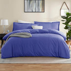 Nestl Twin Duvet Cover Set - Soft Double Brushed Royal Blue Duvet Cover Twin/Twin Xl, 2 Piece, With Button Closure, 1 Duvet Cove