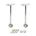 2 Pack Ceiling Mount Bracket, Stainless Steel Wardrobe Pipe Bracket Rod Holder Ceiling Holder, ULIFESTAR Shower Curtain Closet W