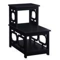 Convenience Concepts Omega 2 Step Chairside End Table, Black