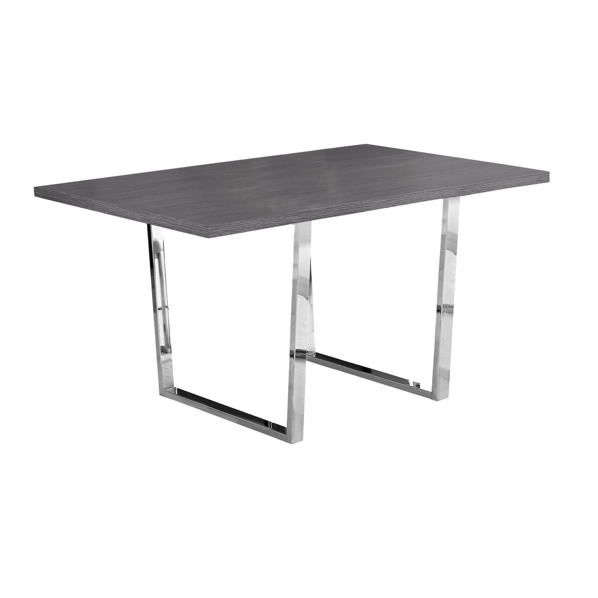 Monarch Specialties Dining Table, 59'L x 35.5'D x 30.25'H, Grey