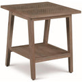 Steve Silver Milani Solid Wood Herringbone Pattern, Mid-Century Modern Styling, Natural Finish End Table, 22 x 22 x 24.25, Light Brown