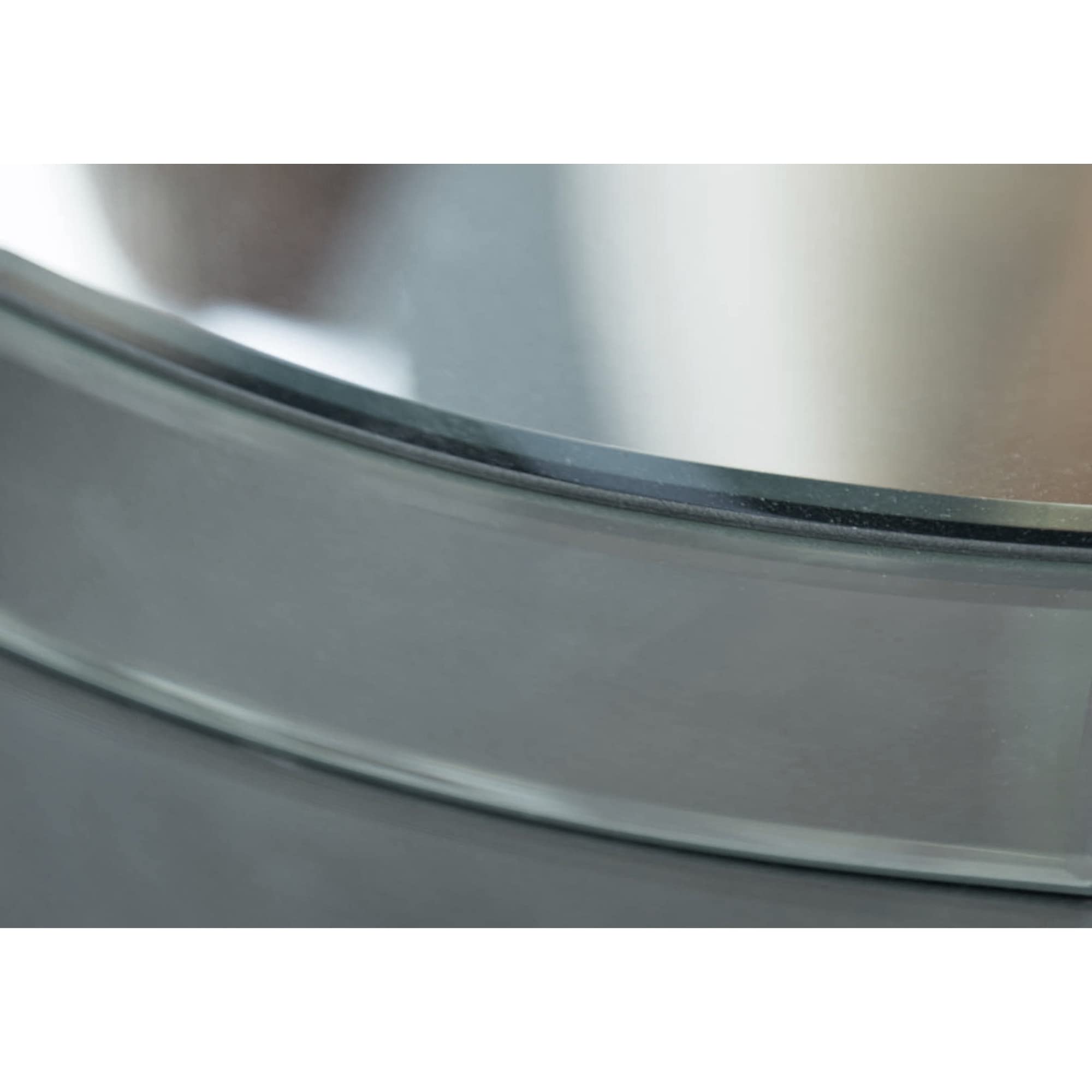 Monarch Specialties Accent End Table Mirrored, 24&quot; H, Brushed Silver