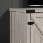 Salma Dusty Gray 58 Wide TV Stand with 2 Open Shelves and 2 Cabinets