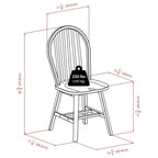 Winsome Windsor 2-Piece Chair Set, Solid Wood, Black Finish