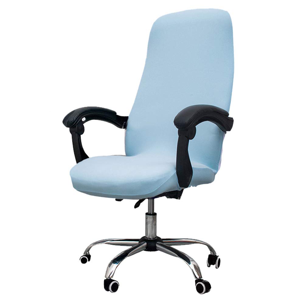 Melaluxe Office Chair Cover - Universal Stretch Desk Chair Cover, Computer Chair Slipcovers (Size: L) - Lake Blue