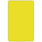Flash Furniture Wren Mobile 24''W X 60''L Rectangular Yellow Hp Laminate Activity Table - Height Adjustable Short Legs