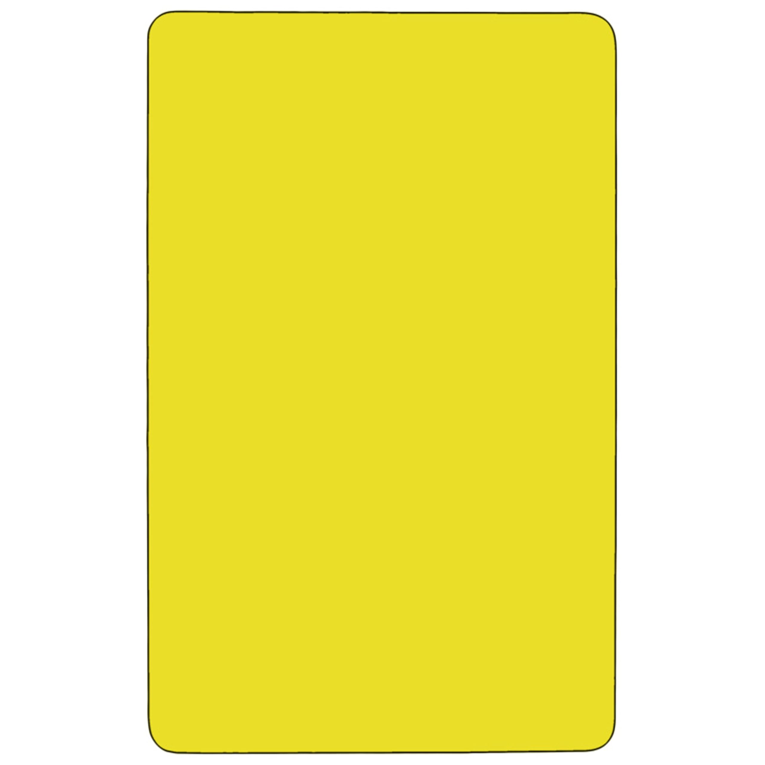 Flash Furniture Wren Mobile 24''W X 60''L Rectangular Yellow Hp Laminate Activity Table - Height Adjustable Short Legs