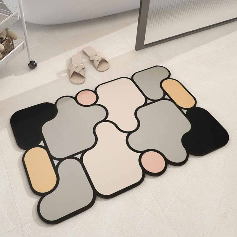 AAVRIX SpecialShaped Puzzle 5D Mat, Washable and Soft Floor Mat, NonSlip Durable Floor Rug, Bathroom Toilet Door Mat, Foot Pad