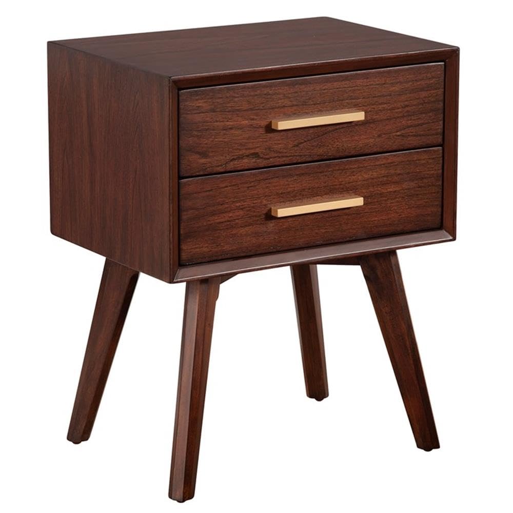 Alpine Furniture Gramercy Nightstand, Brown