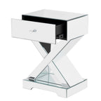 Better Home Products Mirrored Modern Side Table