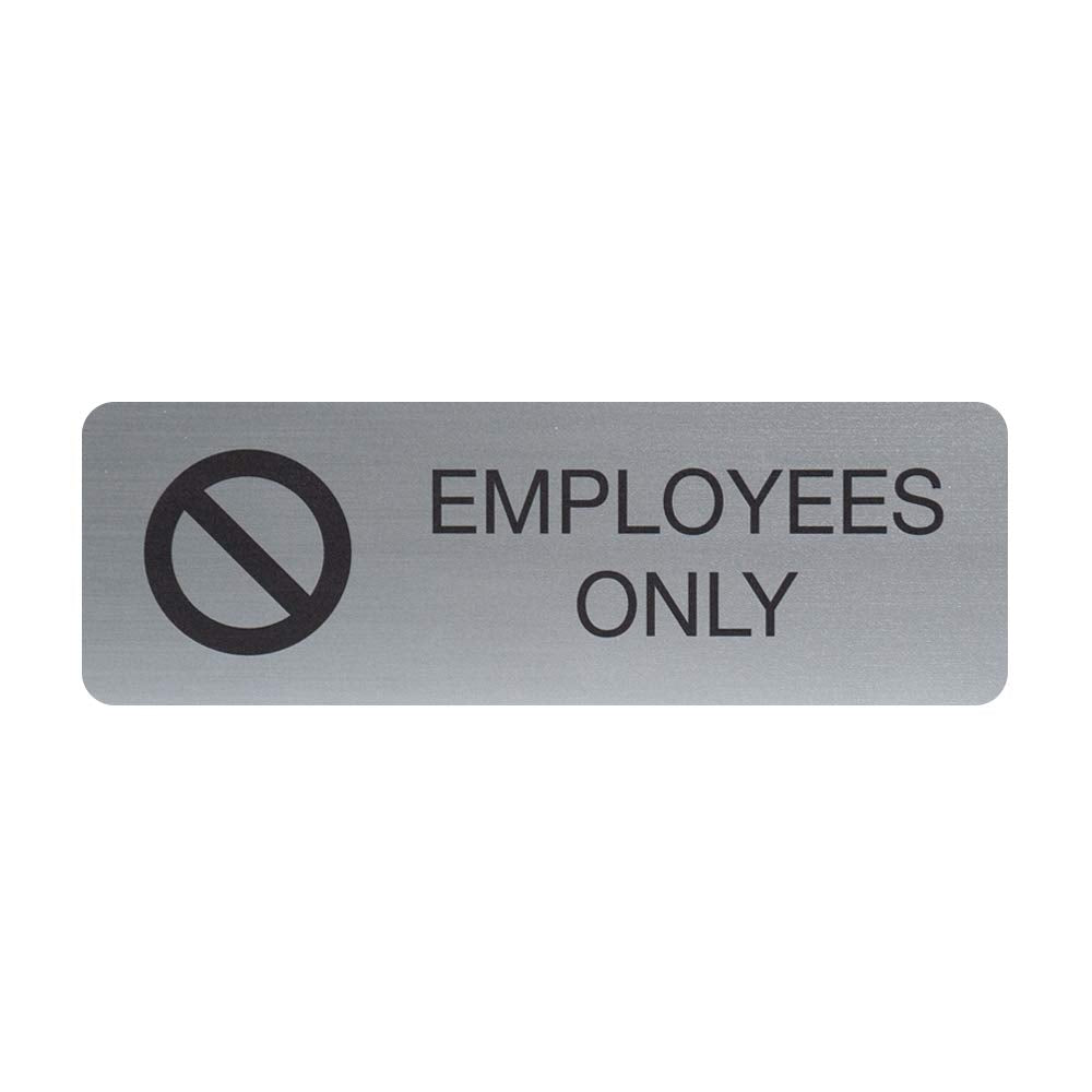 Sblabels Employees Only Indoor Easy Adhesive Mount Door And Wall Sign For Private Rooms Restaraunts And Small Businesses 3' X 9