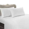 Luxurious 300 Thread Count Percale Egyptian Cotton Sheet Set, Queen, White Solid