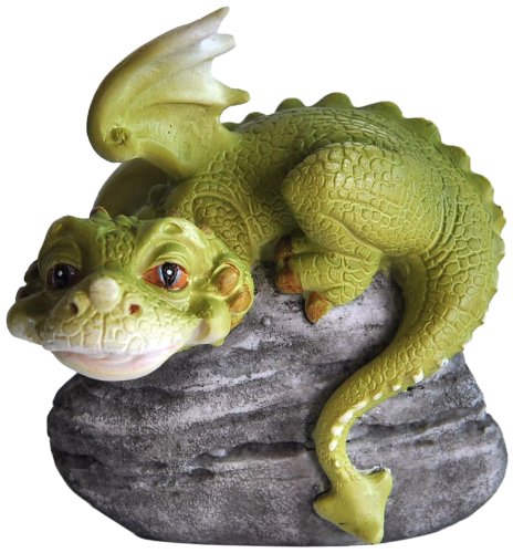 Top Collection 4218 Hear No Evil Dragon Resin Figurines, Green, Grey