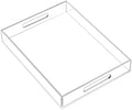 Porpoise Acrylic Vanity Tray, Remote Control Tray, Sturdy Valet Tray Organizer, Acrylic Nightstand Dresser Bathroom Organizer, S