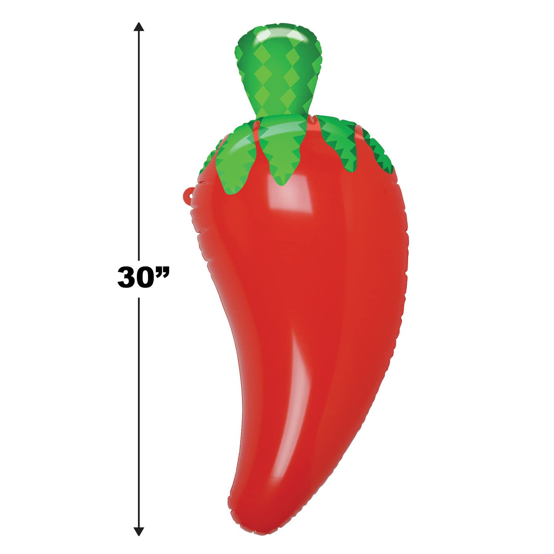 Beistle 2 Piece 30'' Plastic Large Inflatable Chili Pepper Decorations, Blow Up Accessories For Cinco De Mayo Mexican Theme Fies