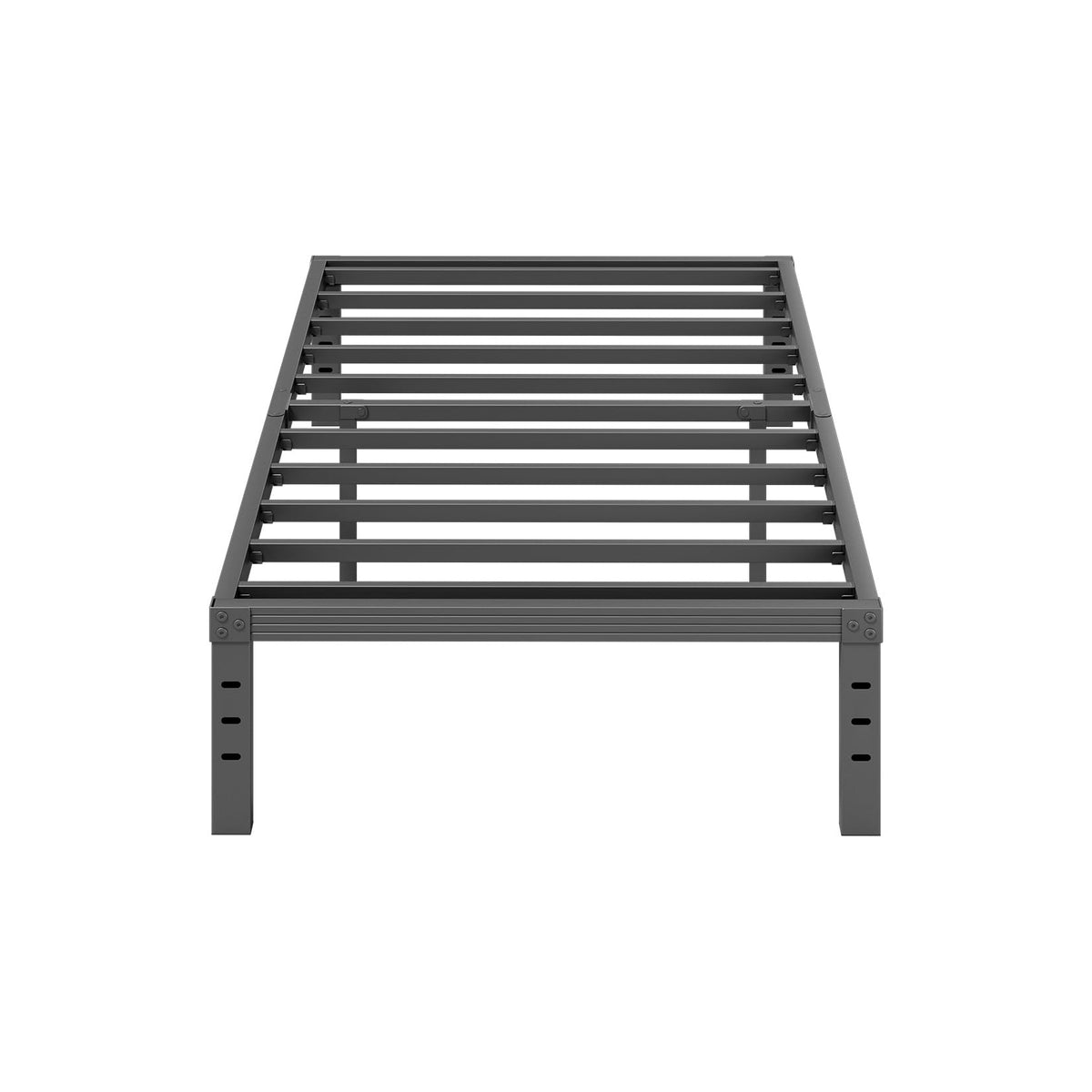 Furnitui 14 Inch High Platform Twin Bed Frame, Metal Bed Frame Twin No Box Spring Needed, Easy Assembly, Noise Free, Sturdy, Bla