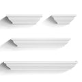 SRIWATANA White Floating Shelves, 24 Inch Solid Wood Storage Wall Shelves Set of 4 Display Ledge Shelves Decor for Bedroom, Livi