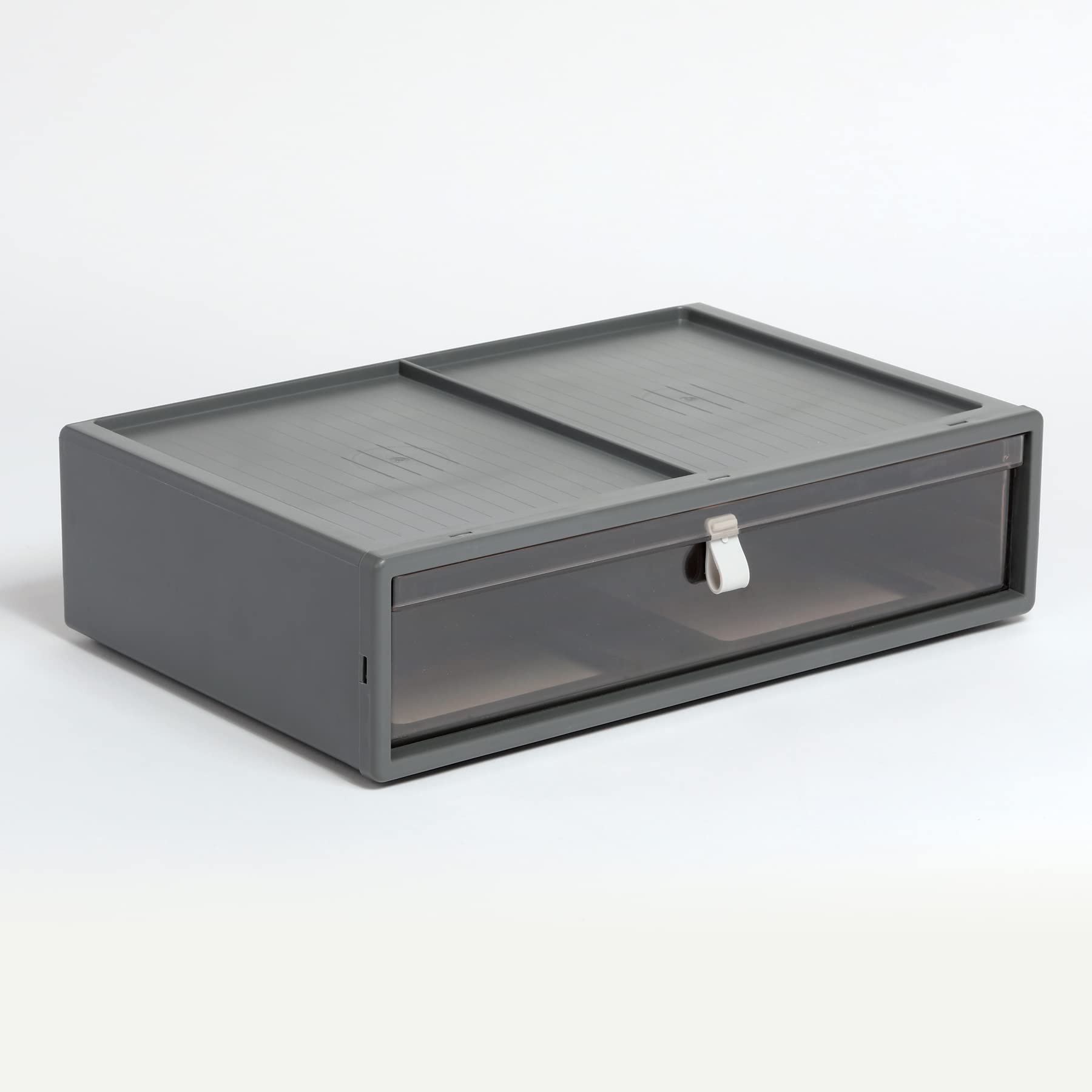Pendaflex Stackable Drawer, Durable Plastic, Silicon Handles, Tinted Drawers, Single, Gray, 14' X 9' X 3.5', Large, 1 Piece (