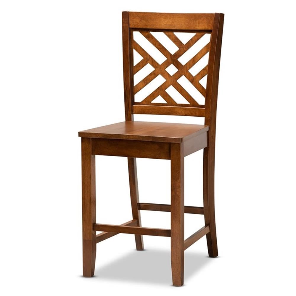 Baxton Studio Caron Modern and Contemporary Walnut Brown Finished Wood 5-Piece Pub Set