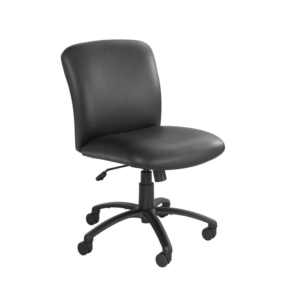 Uber Series Big & Tall Swivel/Tilt Mid Back Chair, Vinyl, Black