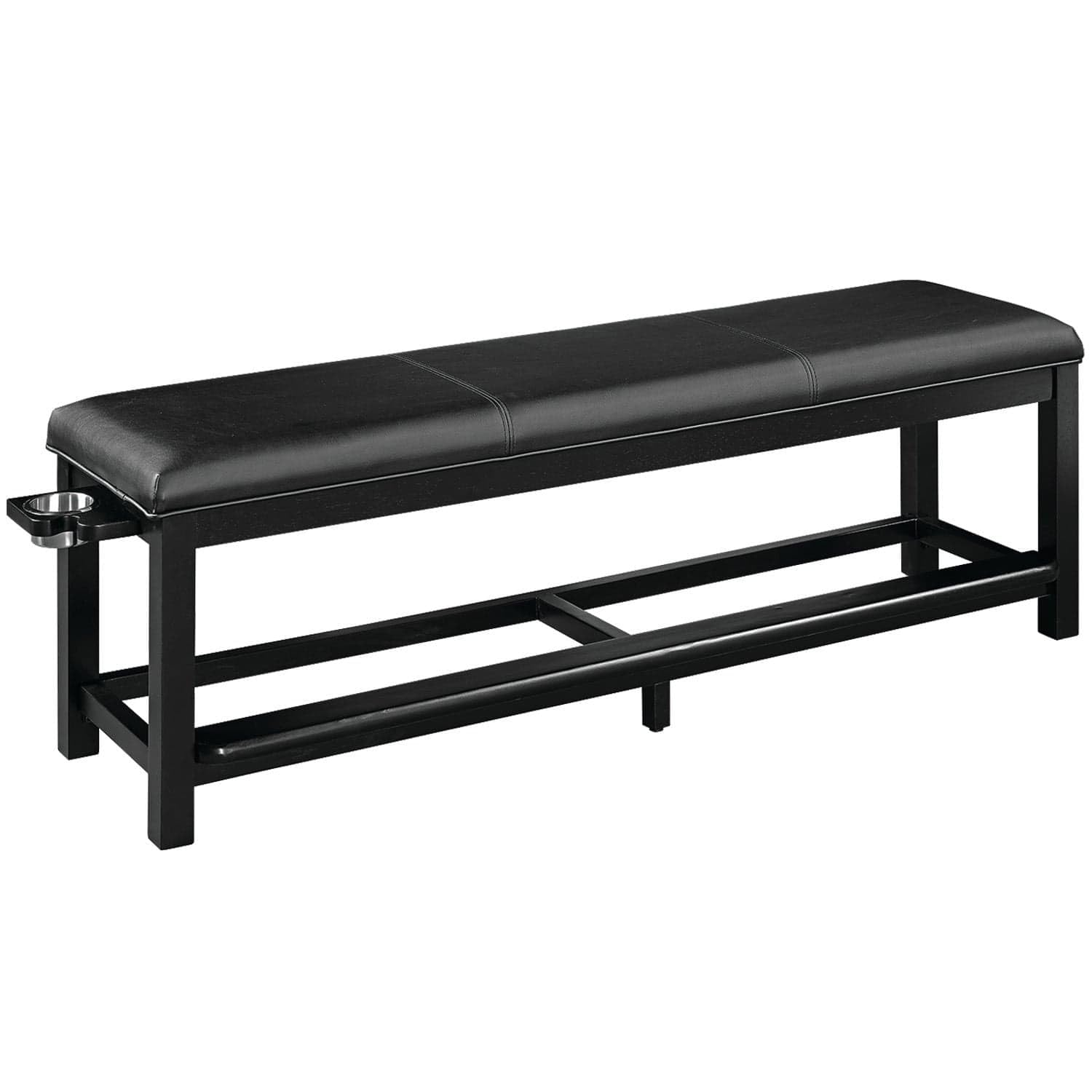 Ram Gameroom Black Spectator Billiards Storage Bench