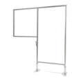 Ghent Clamp Mount Workstation Divider 57-Inch H X 46.75-Inch W, Clear/White Thermoplastic/Porcelain (Wsd2-5747-M1)