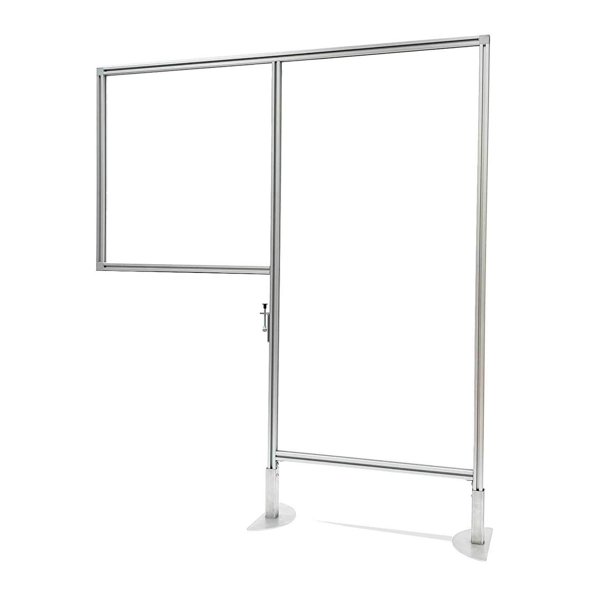 Ghent Clamp Mount Workstation Divider 57-Inch H X 46.75-Inch W, Clear/White Thermoplastic/Porcelain (Wsd2-5747-M1)