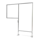 Ghent Clamp Mount Workstation Divider 57-Inch H X 46.75-Inch W, Clear/White Thermoplastic/Porcelain (Wsd2-5747-M1)