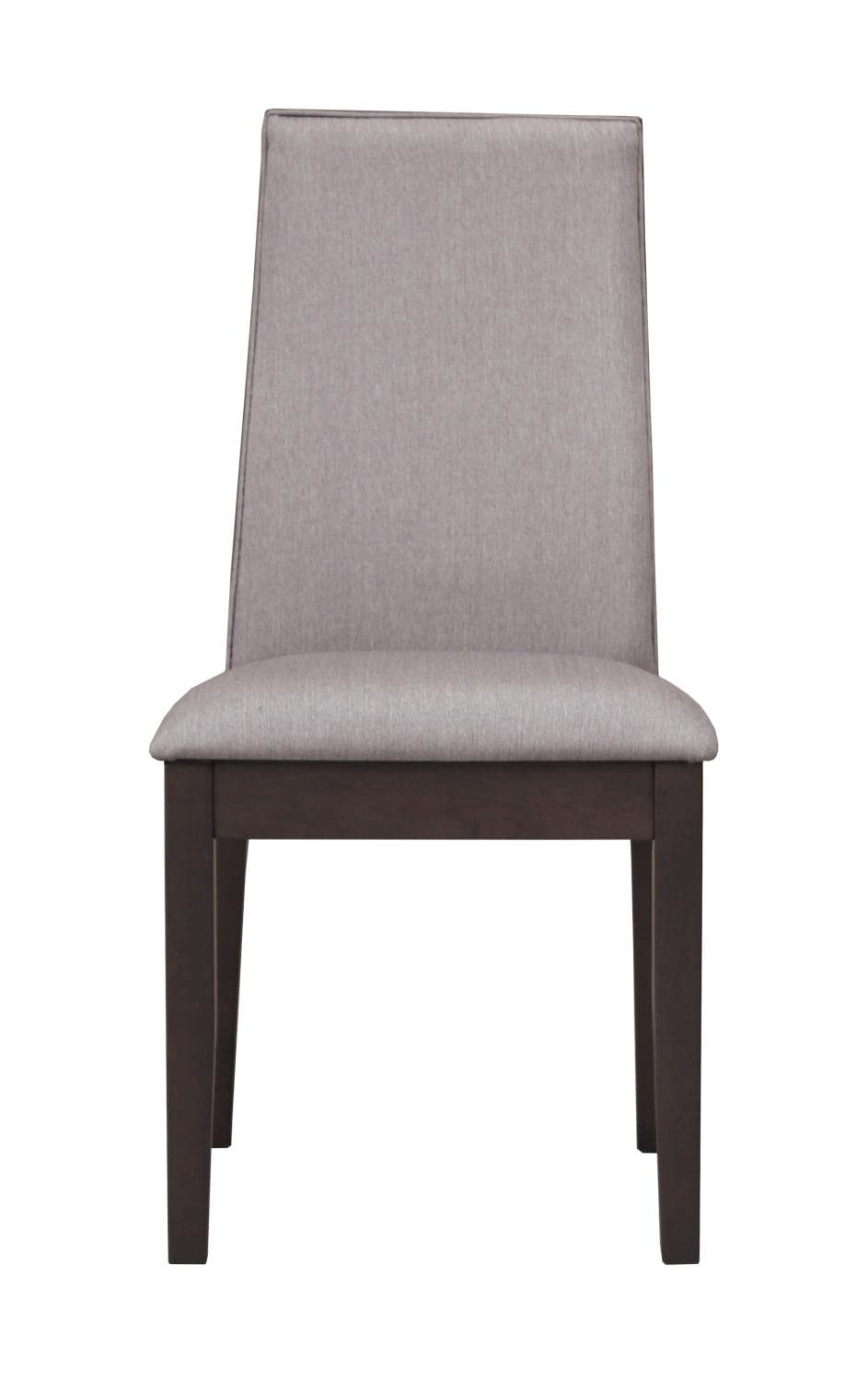 Coaster Furniture Upholstered Grey and Espresso (Set of 2) Side Chair 19" D x 23.25" W x 38.5" H 106583