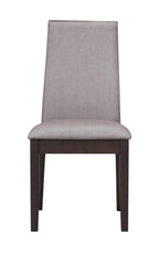 Coaster Furniture Upholstered Grey and Espresso (Set of 2) Side Chair 19" D x 23.25" W x 38.5" H 106583
