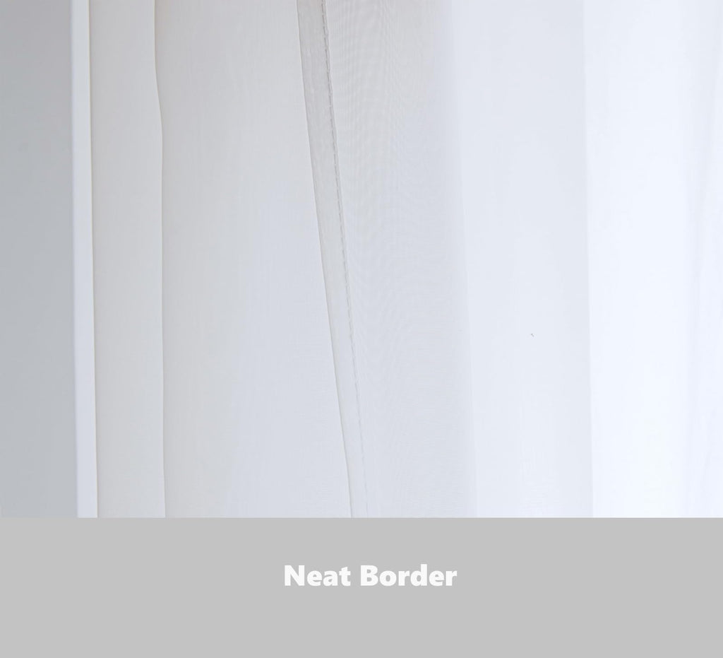 Pi Sheer White Curtains,Window Treatment Light Filter Airy Voile With Rod Pocket For Living Room/Bedroom/Kids Room 2 Panels(W42Xl72,Optical White)