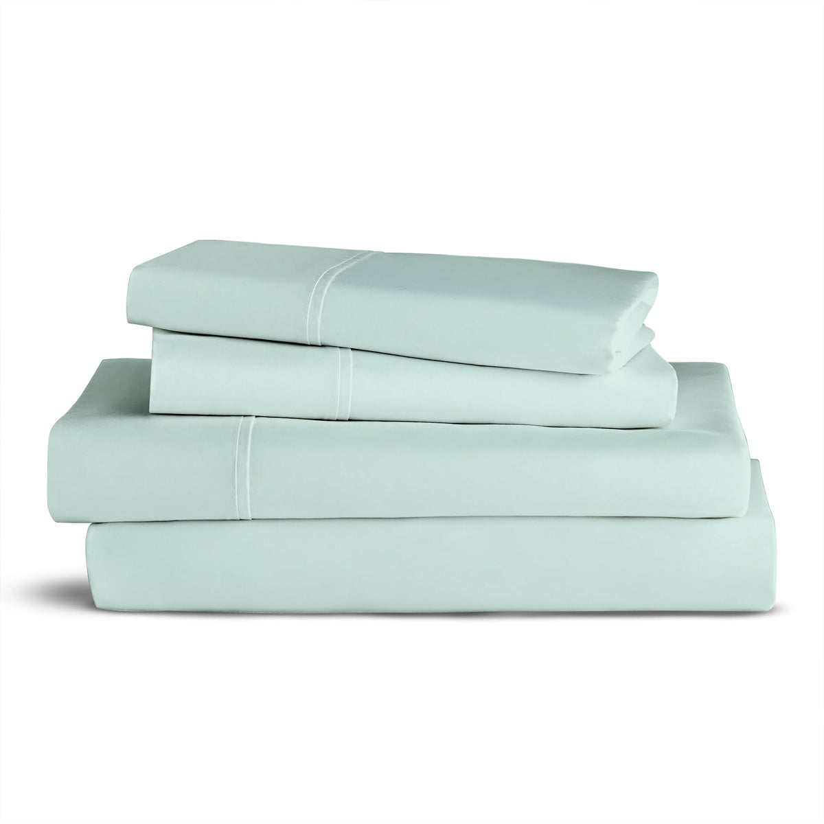 Purity Home 100% Cotton Sheets, Light Green Queen Bed, 400 Thread Count Percale Weave Cooling Sheets, Light Green Queen Bed Shee