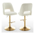 Best Quality Furniture Bs250-Bs257 Bar Stools, Set Of 2, Beige/Gold