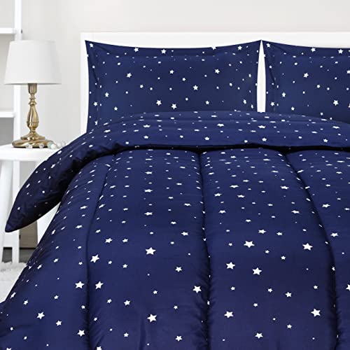 Utopia Bedding All Season Star Comforter Set With 2 Pillow Cases, 3 Piece Soft Brushed Microfiber Kids Bedding Set For Boys/Girl