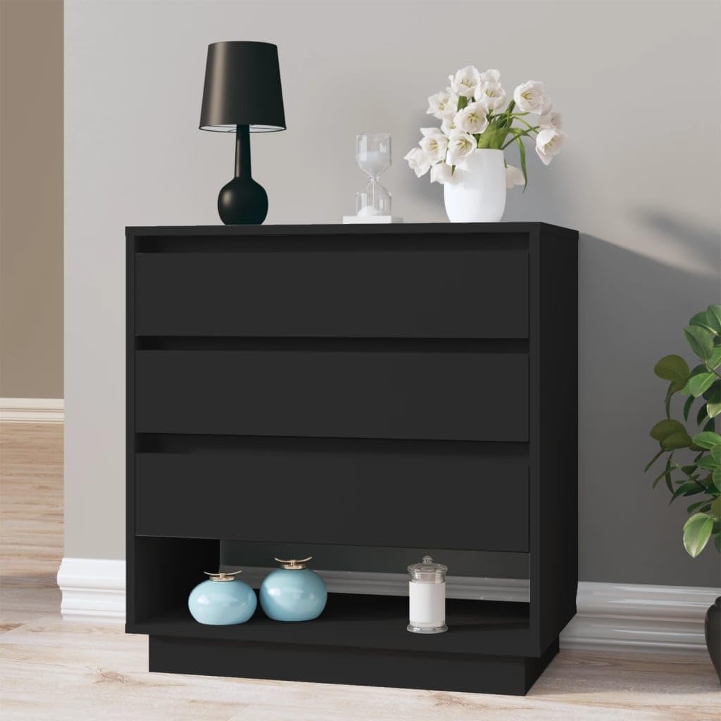 Sideboard Schwarz 70x41x75 cm Spanplatte