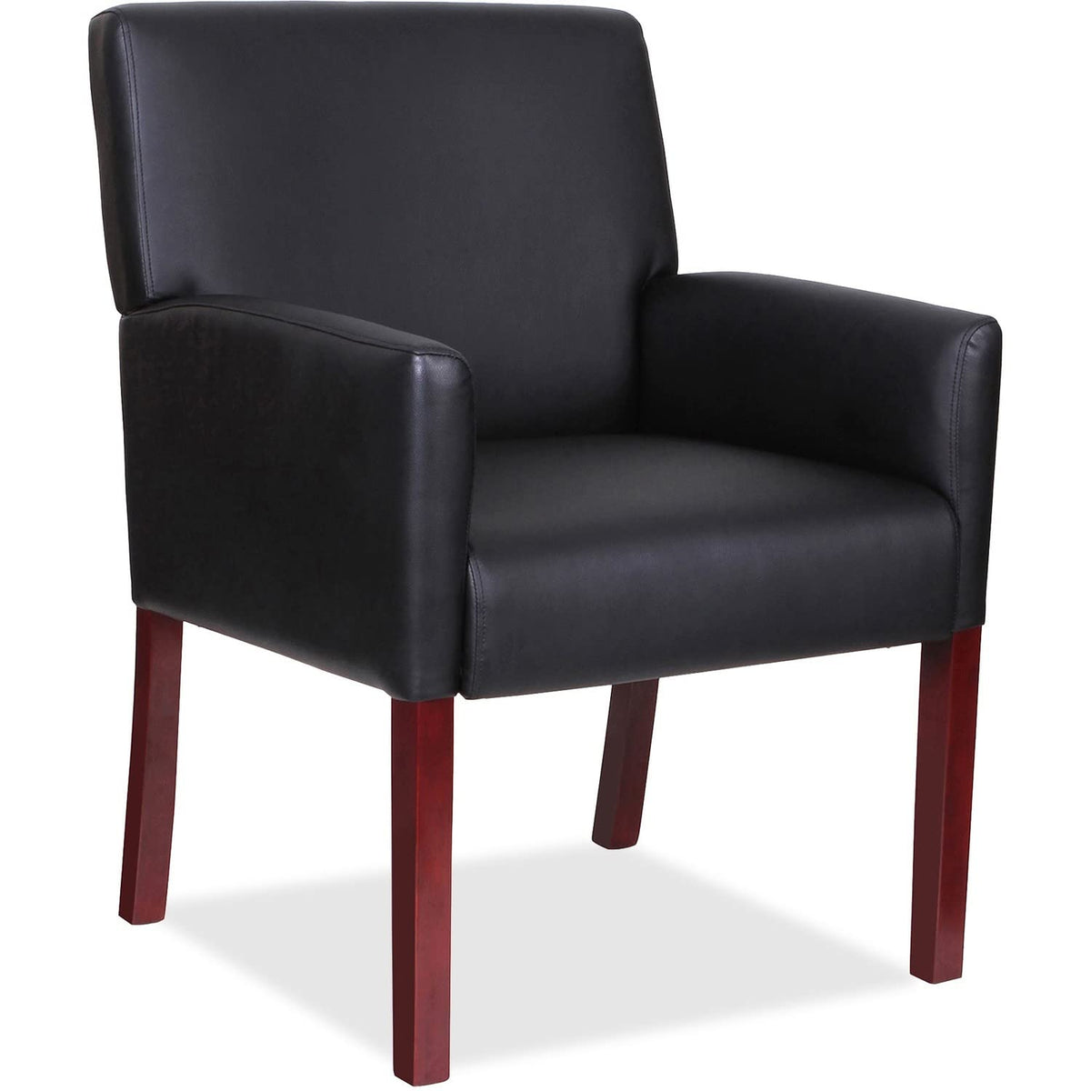 Lorell Full-Sided Arms Leather Guest Chair