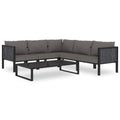 vidaXL 6 Piece Garden Lounge Set with Cushions Patio Balcony Outdoor Seating Furniture Chair Lounge Sofa Set Poly Rattan Anthracite